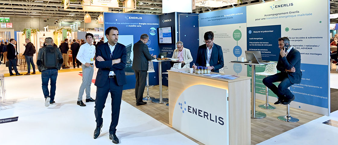 Vue du stand Enerlis sur le salon Siec