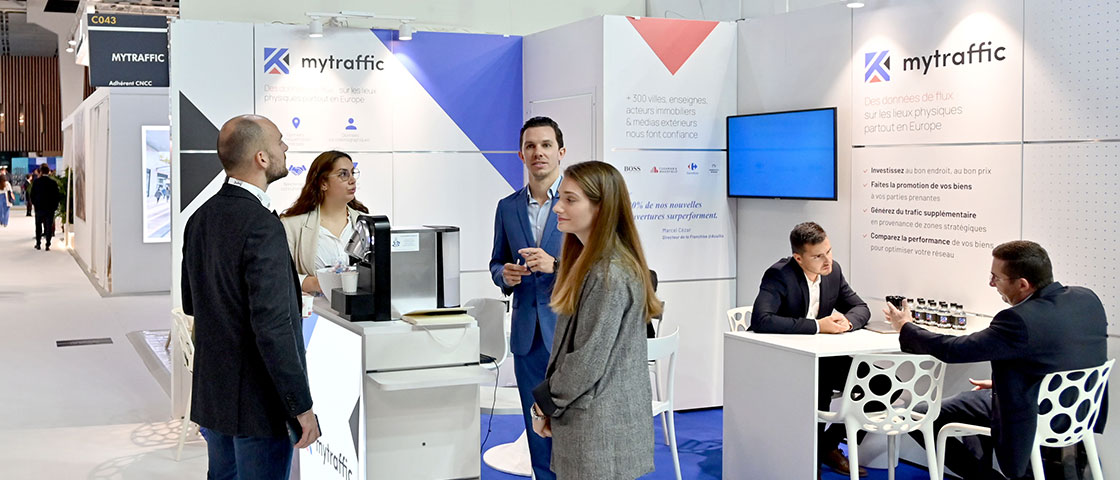 Vue du stand MyTraffic sur le salon Siec