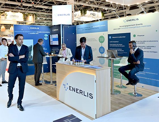 Vue du stand Enerlis sur le salon Siec